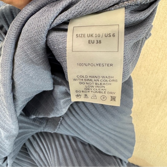 Manière de Voir Steel Blue Cropped Shirt/ Trouser Set Two Piece Top Bottom Sz 6 - Picture 9 of 16